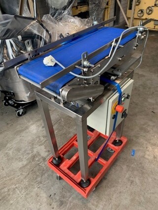 Transport bandje in combinatie printkop Eigenbouw, blauw, bouwjaar 201